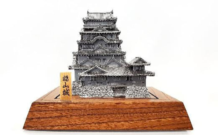 インテリア 置物 福山城 1/250スケール 広島県福山市/株式会社キャステム ミニチュア オブジェ 歴史 城 ステンレス [BACE002]