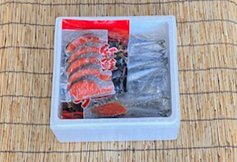 甘塩紅鮭5切×4P・生さんま5尾×4P C-76002