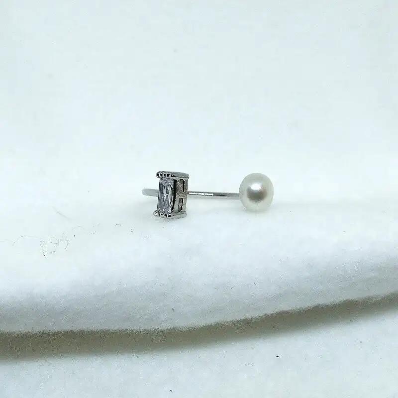 2198 真珠リング・バケットカットR（淡水本真珠・ボタン）贈り物　かわいい カジュアル エレガント アクセサリー