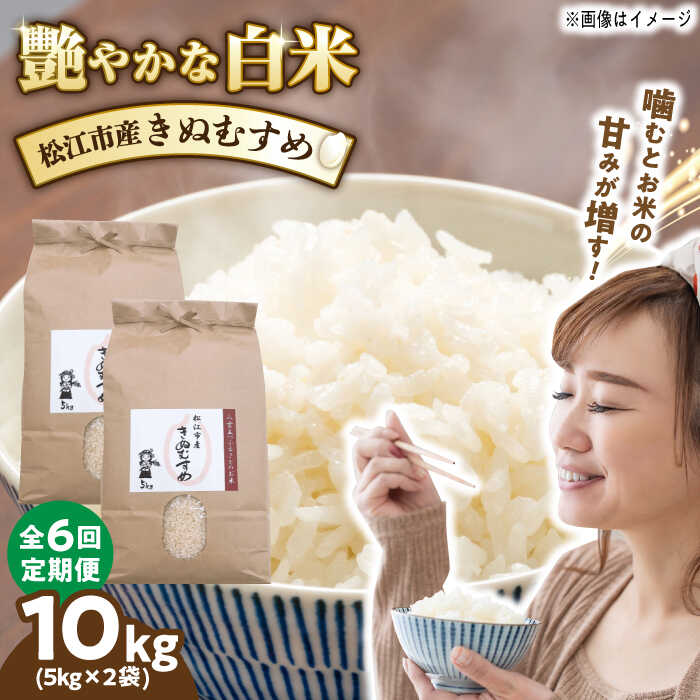 【ふるさと納税】【数量限定20個】【全6回定期便】きぬむすめ 豊かな自然が育んだお米 松江市産きぬむすめ 10kg コメ おすすめ 人気 島根県松江市/フジキコーポレーション株式会社[ALDS022]｜ 県産 米 お米 白米 精米 ご飯 産地直送 10kg 定期便 毎月 プレゼント 島根県