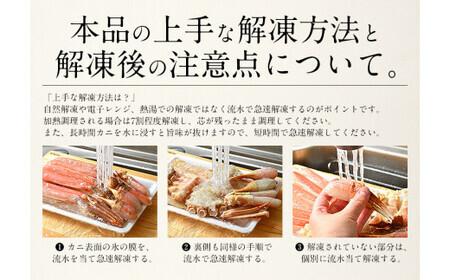【12月26日～12月31日着(指定日不可)】年内お届け先行予約受付中！カット済ズワイ蟹ハーフポーション 1kg 【3〜4Lサイズ厳選】 [053-b013]