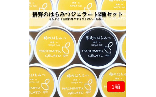 ミルクと「こだわりハチミツ」のハーモニー！国産純粋はちみつ「耕野のはちみつ」ジェラート2種8個セット【21004AA0101】