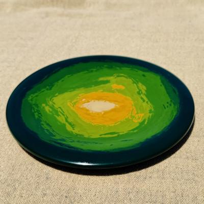 ふるさと納税 香川県 【香川漆器】24cm菓子皿　堆漆若草