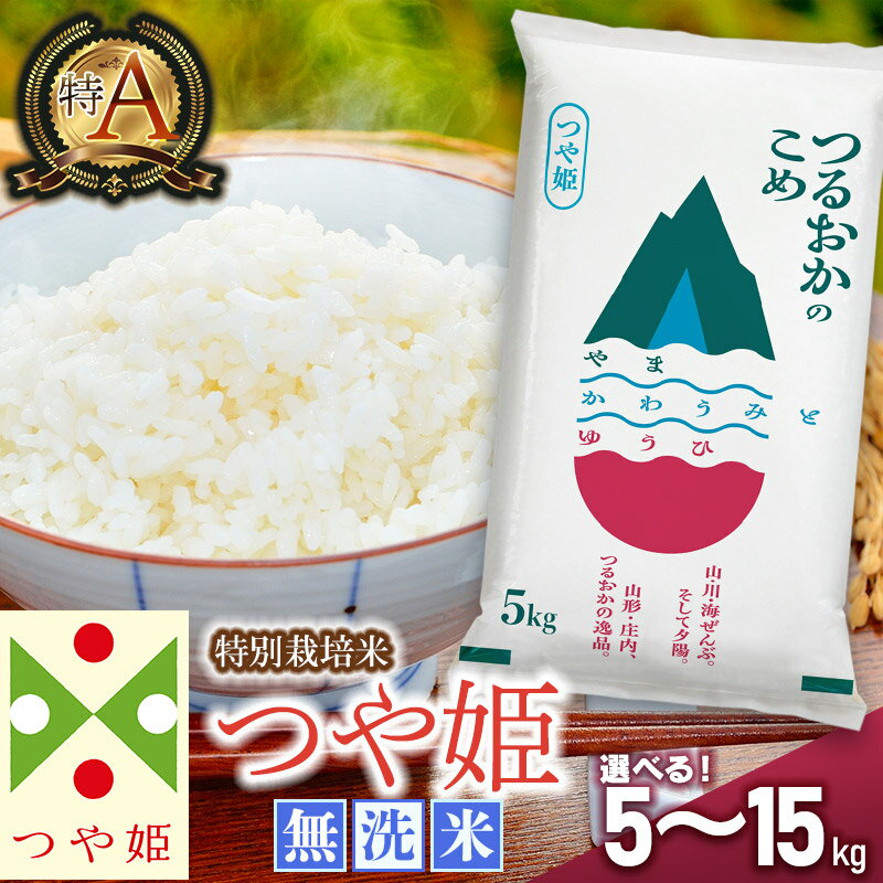 【ふるさと納税】 工藤さんのつや姫 無洗米 鶴岡産 令和7年産 特別栽培米 一等米 選べる容量(5kg～15kg)・選べる発送時期 | SDGs 特別企画品 家計応援 山形 庄内 米 こめ 白米 お米 ブランド 銘柄米 お取り寄せ 家庭用 自宅用