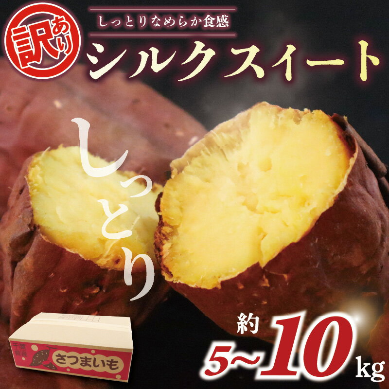 【ふるさと納税】 訳あり シルクスイート 選べる 約 5kg 10kg さつまいも 土付き サツマイモ 芋 さつま いも 芋 わけあり 不揃い 焼き芋 焼きいも 干し芋 干しいも スイーツ 家庭用 野菜 産地直送 送料無料 5000円 10000円 五千円 一万円 千葉県 旭市 向後メロン園