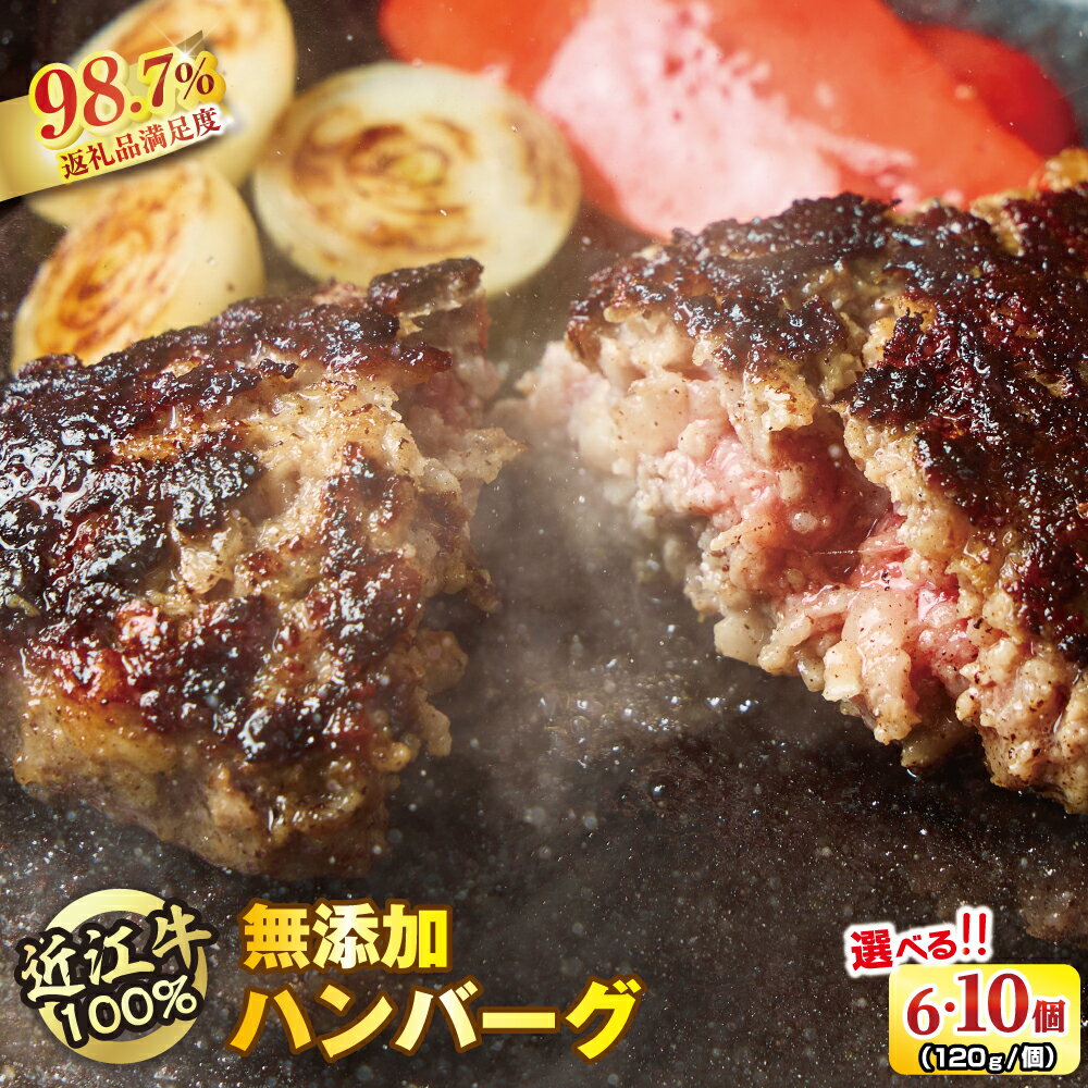 【 ふるさと納税 】近江牛 100％ 超あらびきワイルドハンバーグ 選べる 6個 /10個 冷凍 保存料 着色料 無添加 ハンバーグ 粗挽きハンバーグ あらびきハンバーぐ 肉 牛 牛肉 国産 個包装 お取り寄せ 近江牛ギフト 肉ギフト ギフト プレゼント 御中元 お中元