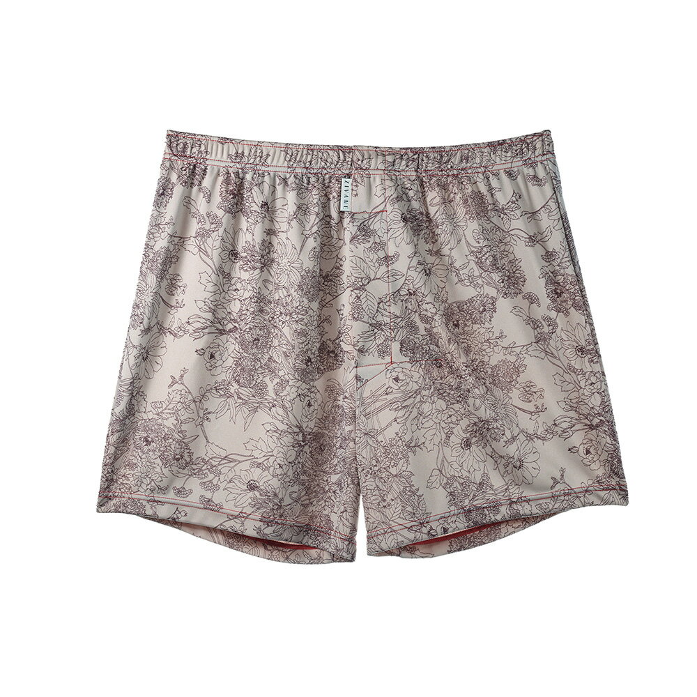 【ふるさと納税】メンズ 下着 ショートトランクス 05/ZIVANE/Botanical beige 1枚/締め付け感の無い/専用BOX付き アンダーウェア