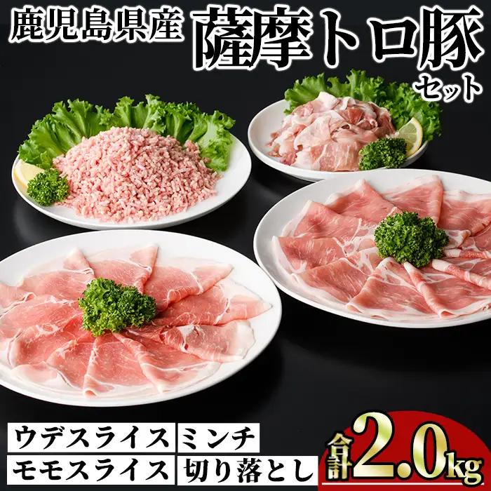 鹿児島県産 薩摩トロ豚 モリモリ おためし パック (合計2.0kg) 【KNOT】A1039