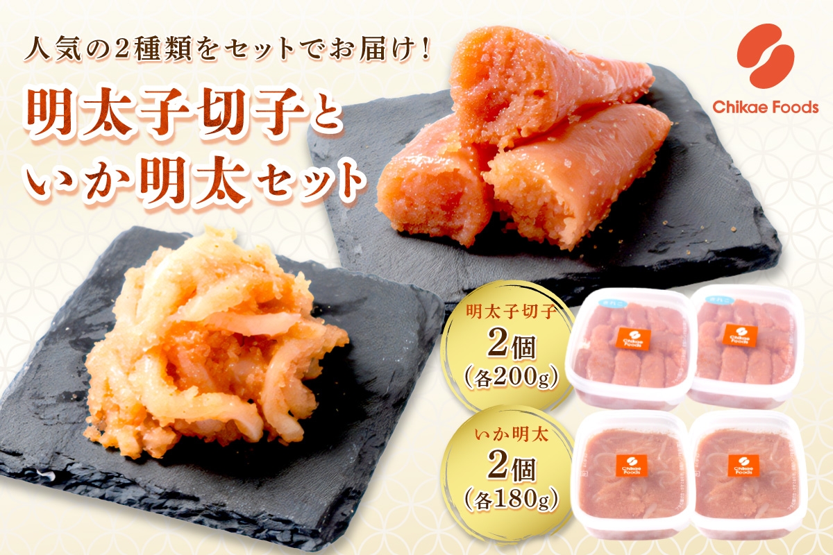 
            明太子切子といか明太セット（ 明太子 めんたい 切子 いか明太 セット 福岡県 宗像市 ）【ちかえフーズ】_HA1806
          