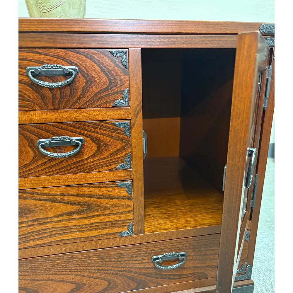 府中民芸家具　高級小箪笥　54型（4段扉付き）20kg No.1079
