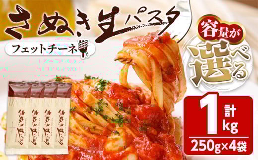 ＜容量が選べる＞さぬき生パスタ (フェットチーネ) (1kg) パスタ スパゲッティ スパゲティ デュラムセモリナ コシ もちもち さぬき 香川県 半生 小麦 麺 【man190】【こんぴらや販売】