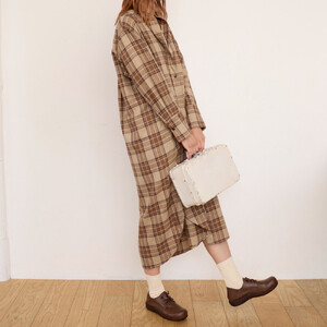 ゴム紐レースアップコンフォートシューズ｜ブラウン  M(23.5cm) レディース スリッポン 幅広 甲高 外反母趾 ゆったり幅 大人気 靴