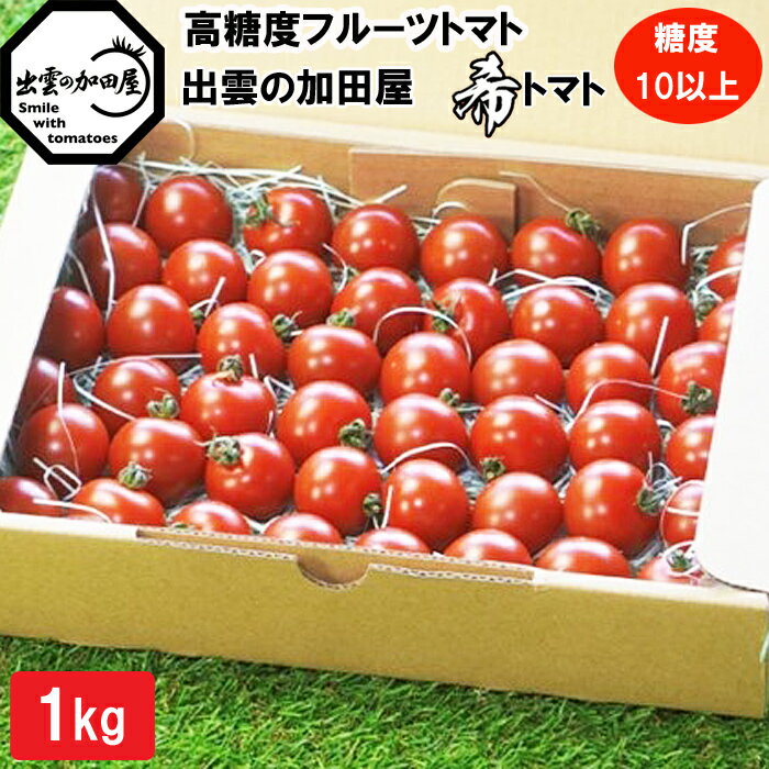 【ふるさと納税】高糖度フルーツトマト【出雲の希トマト】糖度10以上　クール便配達 | ミニトマト 甘い 完熟 濃厚 数量限定 ギフト 贈り物 お取り寄せ グルメ