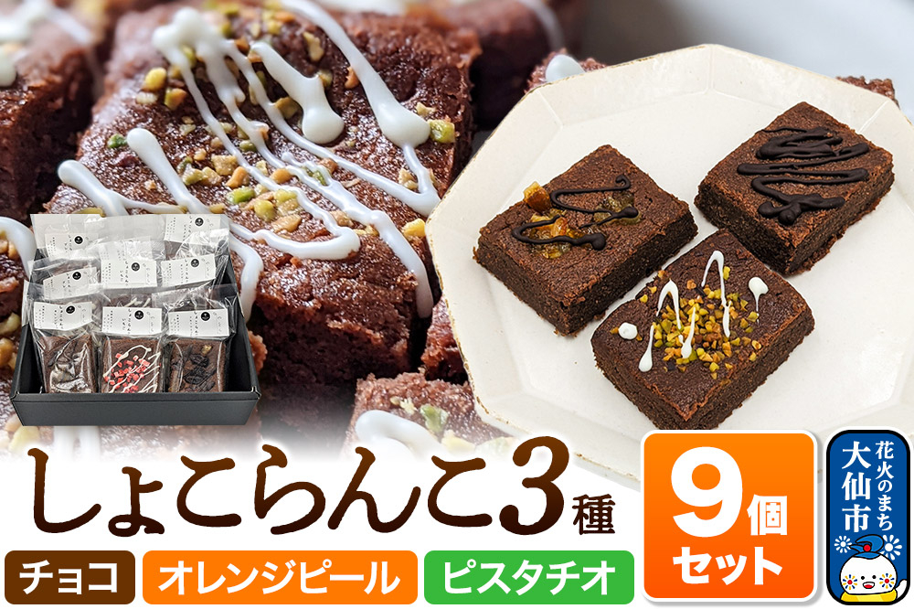 
しょこらんこ9個セット［3種詰め合わせ］
