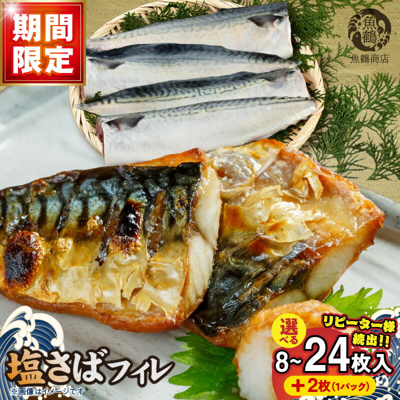 【ふるさと納税】【限定】 【SS限定】 塩さば フィレ 選べる 内容量 2枚入 × 5P/8P/13P 冷凍 真空パック 焼くだけ 簡単 便利 食べやすい 切り身 肉厚 脂ノリ 旬 鯖 塩味 半身 おかず 焼き物 焼き魚 煮魚 魚 加工品 魚介 食品 お取り寄せ 和歌山県 湯浅町 送料無料