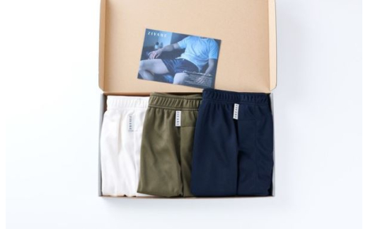 メンズ 下着 ショートトランクス 無地 Ｍサイズ 3枚セット （10 Ivory）（11 Gray）（12 Camel) 締め付け感の無い/専用BOX付き ZIVANE / アンダーウェア