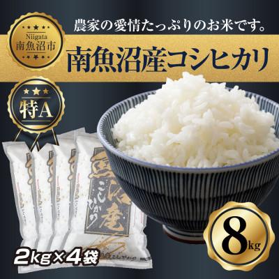 ふるさと納税 南魚沼市 新潟県　南魚沼産コシヒカリ　2kg ×4袋 計8kg(お米の美味しい炊き方ガイド付き)