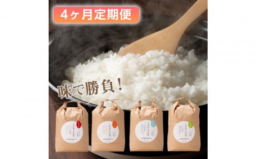 
                  【定期便4カ月連続でお届け】北本農場 「こだわりのお米4種」　精米 10kg
                