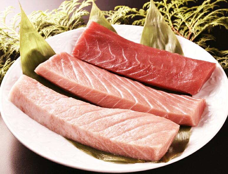 いわき・ら・ら・ミュウ推奨　生本マグロ大トロ・中トロ・赤身セット