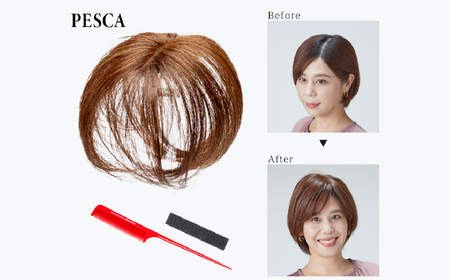 ヘアメイト チャチャ　ショートライトブラウン［ワンポイントウィッグ］ チャチャテープ1本・専用コーム付き【244001-3】