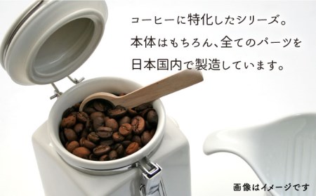 【美濃焼】コーヒーキャニスター200 2個セット ゴールドリング アイボリー×トマト【ZERO JAPAN】保存容器 コーヒー豆 紅茶 緑茶 日本茶 陶器 密閉 密封 遮光 コーヒー 豆 粉 おしゃれ