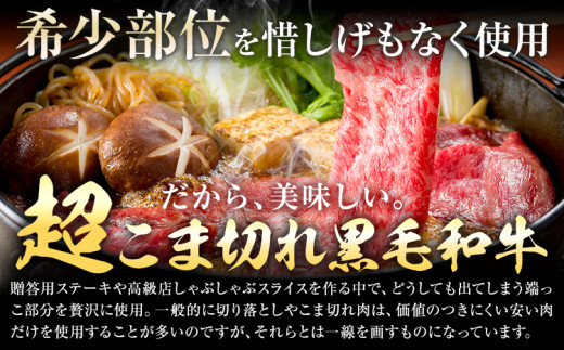 極上 厳選 黒毛和牛 こま切れ 約500g 牛魔王デミート《30日以内に出荷予定(土日祝除く)》大阪府 羽曳野市 送料無料 牛肉 牛 和牛 小分け