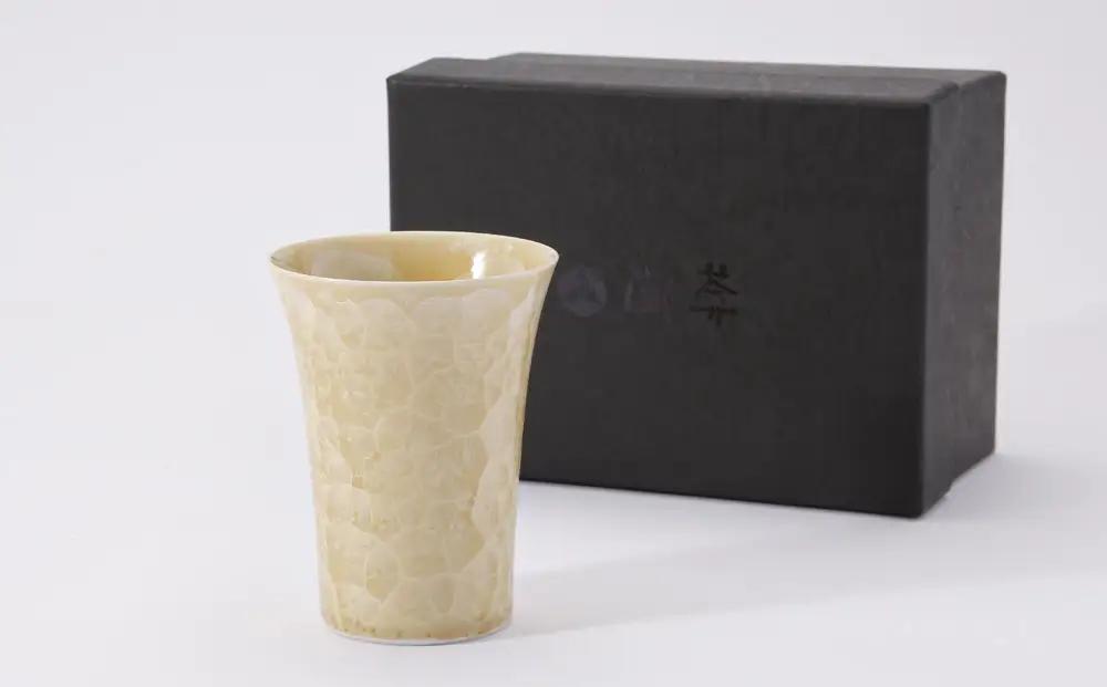 【陶あん】花結晶フリーカップ(金)｜清水焼 コップ 食器 人気［ 京都 清水焼 京焼 陶芸 食器 人気 おすすめ カップ コップ 器 お取り寄せ 通販 送料無料 ふるさと納税 ］