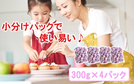 2418R_鮮度そのまま! 冷凍完熟いちご / ベリーツ&紅ほっぺ 1.2kg (300g×4P)