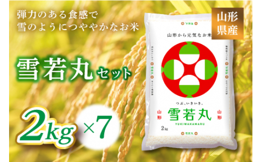 
            《ふるさとの極み》山形県産 雪若丸セット 14kg(2kg×7) F2Y-6681
          
