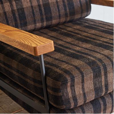 ふるさと納税 富田林市 Cargo Sofa 1人掛け ガルボ ダークブラウン 肘:ホワイトオーク無垢材【SWOF】 |  | 01