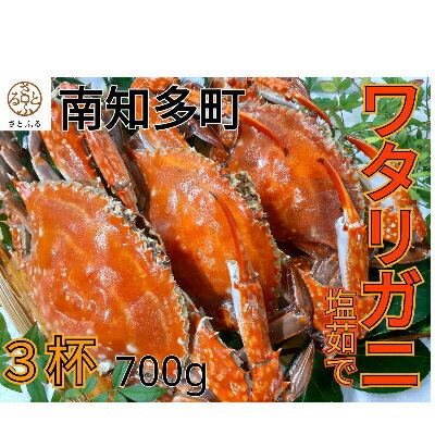 【ふるさと納税】 ワタリガニ 700g 3杯 冷凍 ボイルワタリガニ 渡り蟹 海鮮 新鮮 魚介 海の幸 海産物 シーフードエム・エム 愛知県 南知多町【配送不可地域：北海道・沖縄県・離島】【1260353】