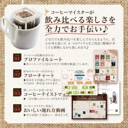 20種類の本格ドリップバッグ飲み比べセット【3セット】スペシャルティコーヒーが楽しめる4種のガイド付【1613794】