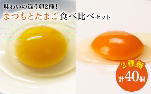 ポケマルでも大人気「まつもと たまご 」＆ 平飼い 「しあわせたまご」 各20個（計40個）＜松本養鶏場＞ [CCD020]