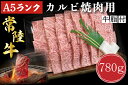 【ふるさと納税】【常陸牛A5ランク】カルビ焼肉用780g｜DT-6