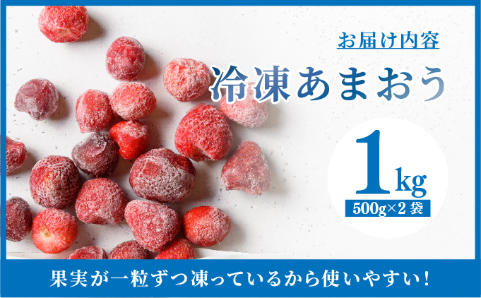 福岡産 冷凍 あまおう 1kg | 国産 フルーツ 果物 あまおう 冷凍 1kg