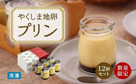 【数量限定】やくしま地卵冷凍プリン 12個セット