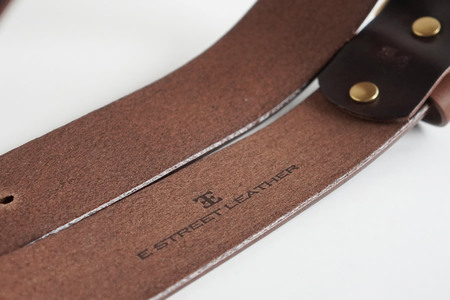 E STREET LEATHER ホーウィン・クロムエクセル 4cm幅 レザーベルト ブラウン（32インチ 81.5cm） 【star007-2-01】