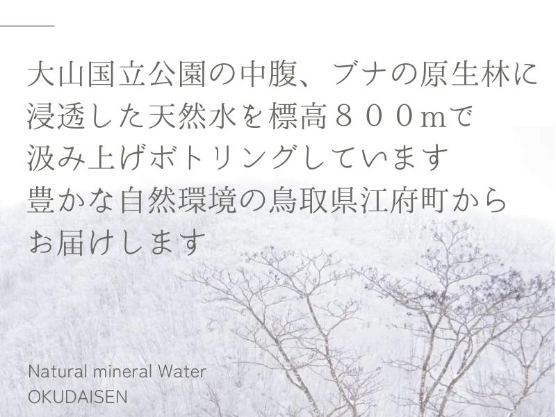 天然水奥大山 2L×2箱 計12本 ミネラルウォーター ペットボトル 2リットル 送料無料 0201