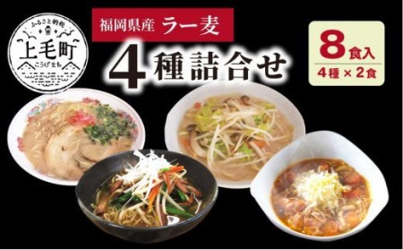 福岡県産ラー麦　麺４種詰合せ（4種×2食入）　CA0401