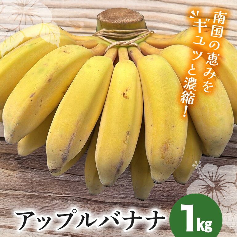 【ふるさと納税】アップルバナナ 1kg バナナ 島バナナ フルーツ 果物 甘い スムージー フルーティー 完熟 濃厚 もっちり ねっとり 南国 お取り寄せ 沖縄 糸満市