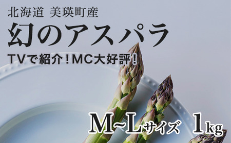 【令和7年産！】美瑛町幻のアスパラ 本山農場のラスノーブル（グリーンアスパラ）M～Lサイズ 1kg アスパラ アスパラ アスパラ アスパラ アスパラ [011-55]