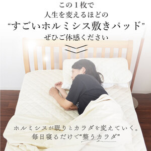 縫製の町！凄腕の蒲郡職人が本気で作った「すごい敷きパッド」【シングルサイズ】_アイボリー【G0690】