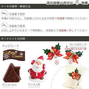 【 クリスマスケーキ 】 アレルギー対応 クリスマスケーキ 5号