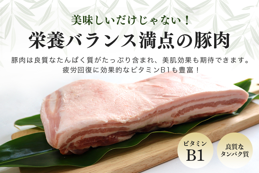 ブランド豚「ばんぶぅ」小分け 豚バラスライス1.5kg(250g×6パック)
