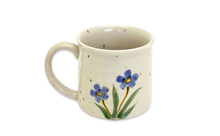 【美濃焼】ヴィンテージ マグカップ ボタニカル 〜Blue Blossom ブルーブロッサム〜【株式会社虔山】昭和 アメリカ雑貨 レトロ[MHJ008]