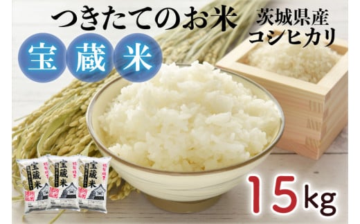 【令和6年産】茨城県産コシヒカリ 宝蔵米 15kg【お米 米 菊池 こしひかり つきたてのお米 食味ランキング特A評価 茨城県 水戸市】（CZ-805）