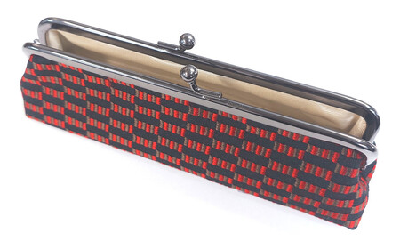 【西陣活性化を応援！】西陣織ペンケース（黒赤茶）