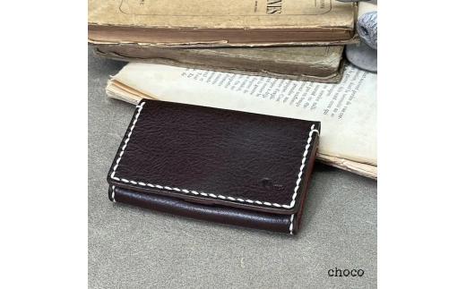 【革小物one】card case（カードケース）チョコ