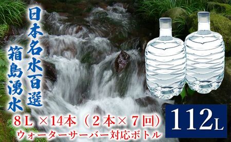 群馬の名水 箱島湧水 エア8L 計14本（2本×7回） ウォーターサーバー 対応ボトル 飲料 ドリンク 飲料類 水 ミネラルウォーター 名水 天然水 飲み物 産地直送 