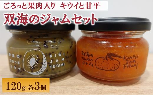 
            ジャム みかん 甘平 キウイ 2種 ふたみのジャム 120ｇ×6個 愛媛県産 手作り | C106
          